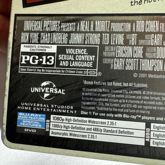 The Fast and The Furious (Blu-ray) Limited Edition Steel-book Edition DVD - Picture 4 of 8